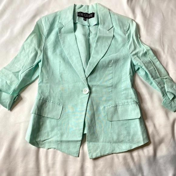 Love Culture Women’s Blue Blazer Size Small - Picture 5 of 7